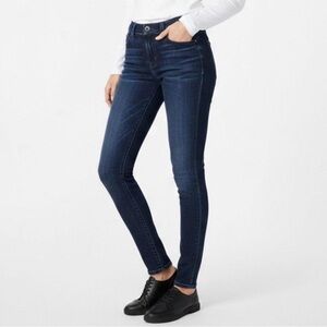 Hudson Krista Mid-Rise Super Skinny Jeans - Dark Wash - Size 28